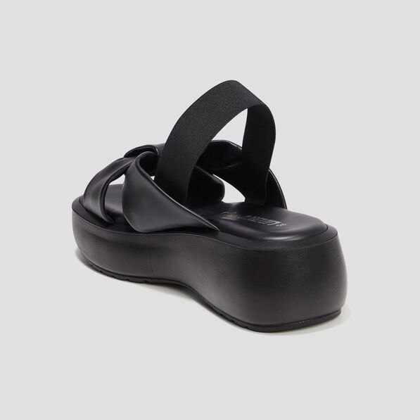 sandales compensees plis liberto noir femme Sandales compensées plis Liberto noir femme