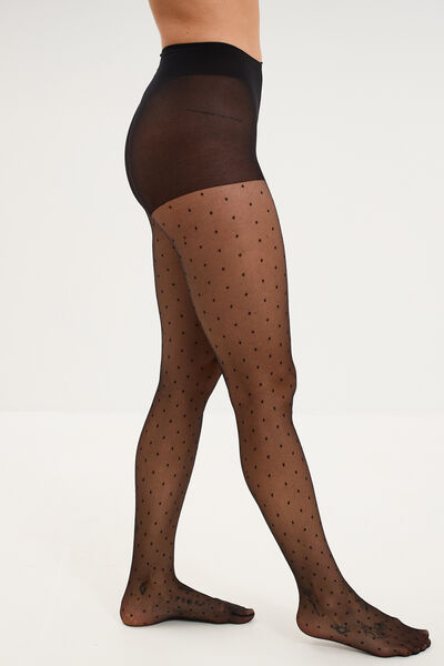 Collants semi-transparents 40D noir femme