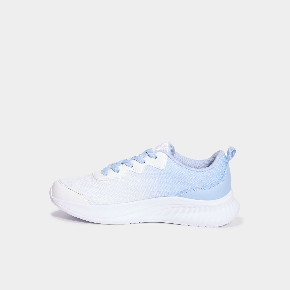 Baskets running à lacets blanc fille