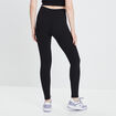 Legging taille haute côtelé noir femme