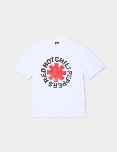 T-shirt coton Red Hot Chili Peppers blanc homme