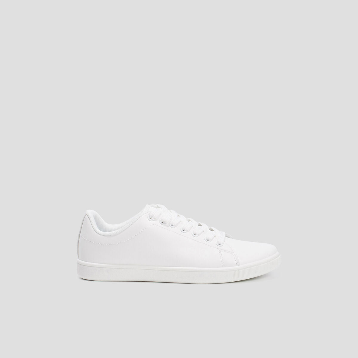 Tennis &agrave; lacets blanc femme