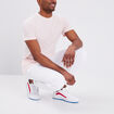 Pantalon jogging droit molleton blanc homme