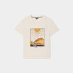 T-shirt manches courtes en coton Liberto ecru femme
