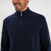 Gilet zipp&eacute; col montant manches longues bleu marine homme