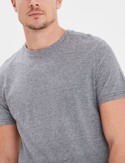 T-shirt col rond manches courtes Creeks bleu marine homme