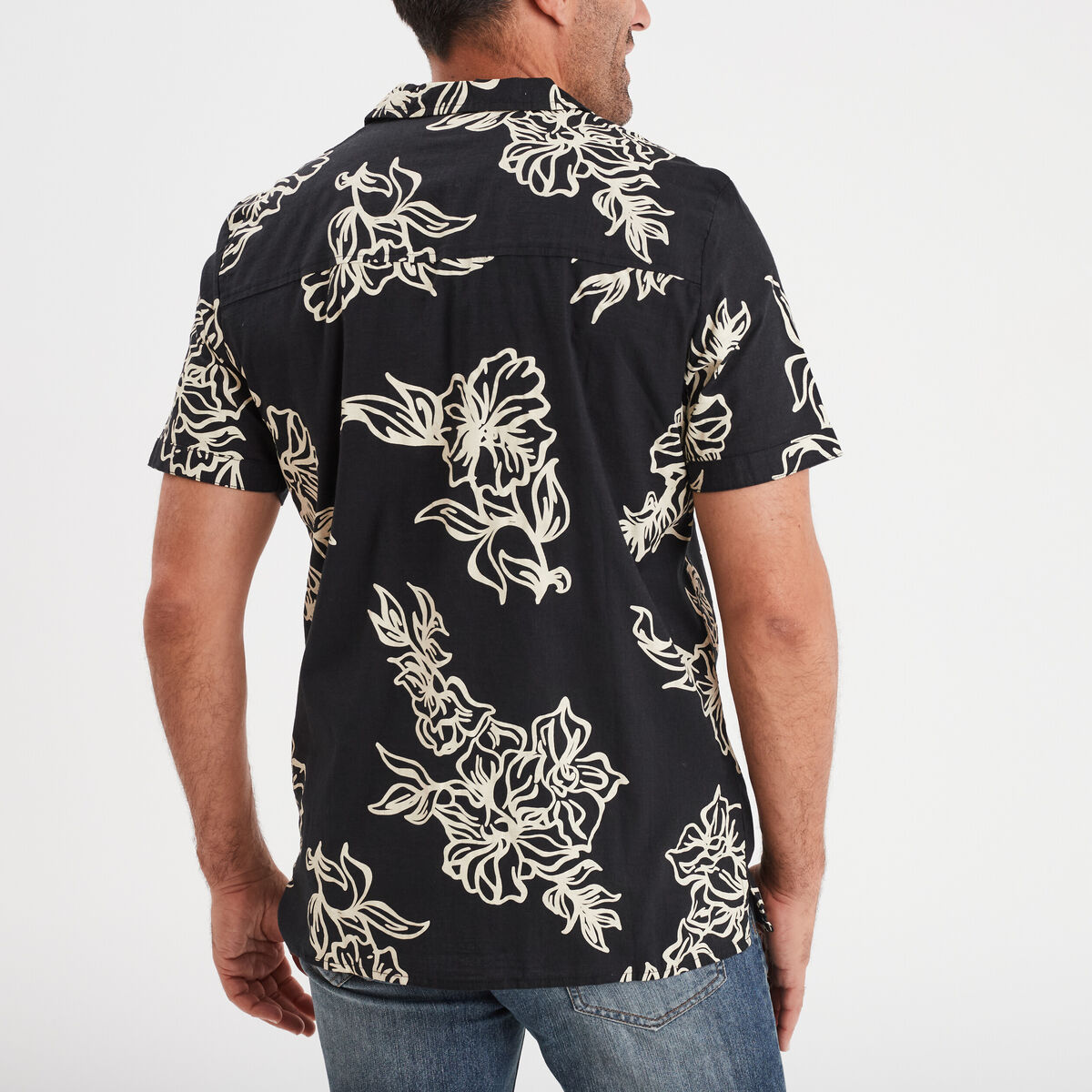 Chemise manches courtes Liberto noir homme