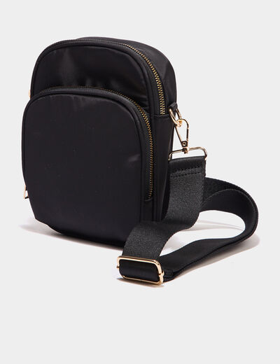 Sac à bandoulière arrondi noir femme