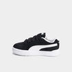 Baskets basses &agrave; lacets en cuir Puma noir gar&ccedil;on