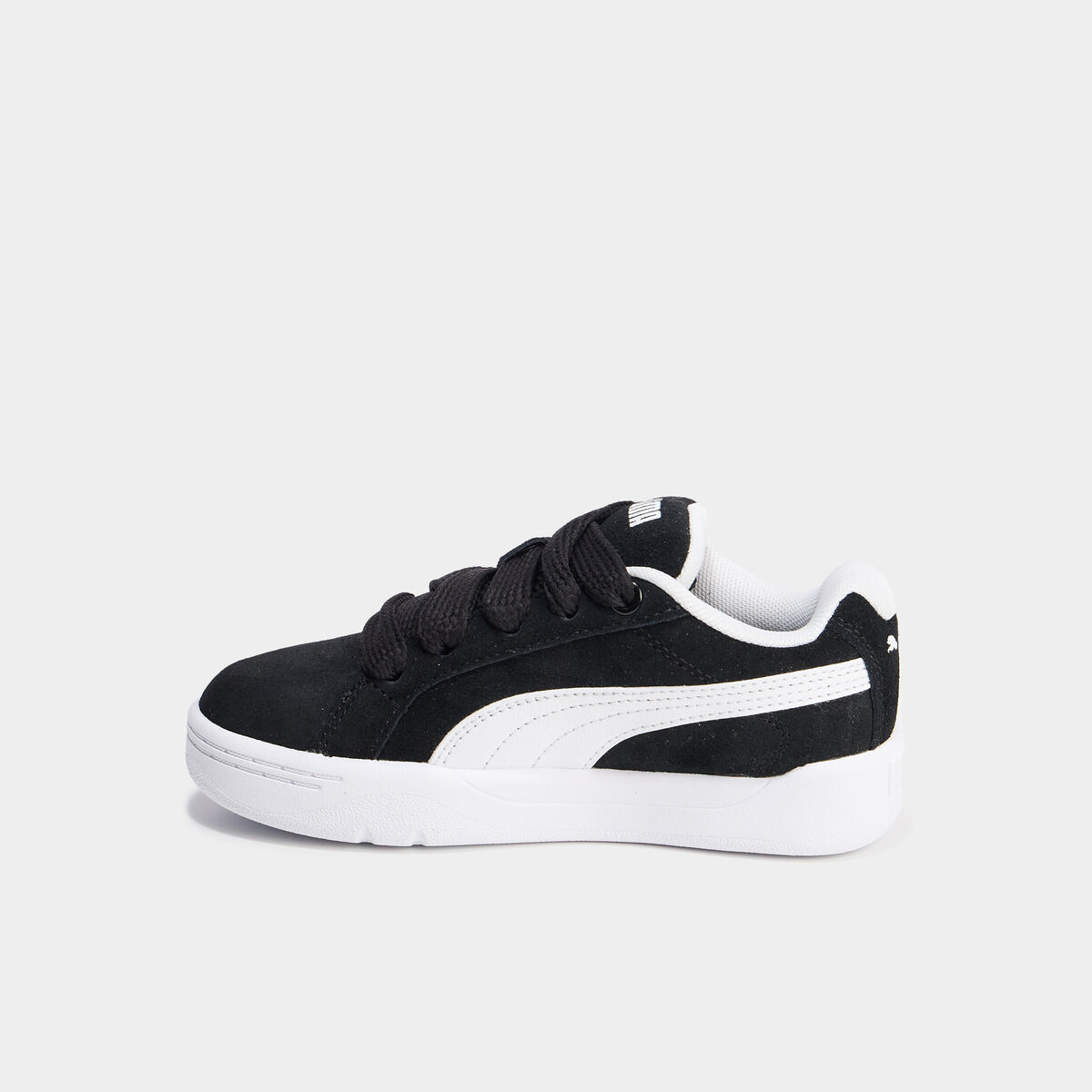 Baskets basses &agrave; lacets en cuir Puma noir gar&ccedil;on