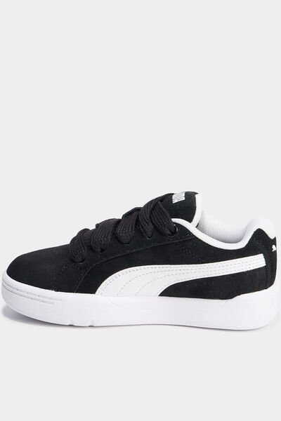 Baskets basses &agrave; lacets en cuir Puma noir gar&ccedil;on