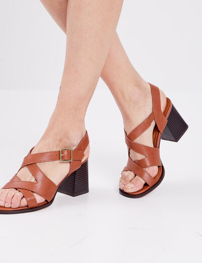 Sandales à talons Liberto marron femme