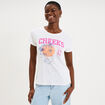 T-shirt manches courtes col rond coton blanc femme