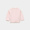 Sweat col rond manches longues rose clair b&eacute;b&eacute; fille