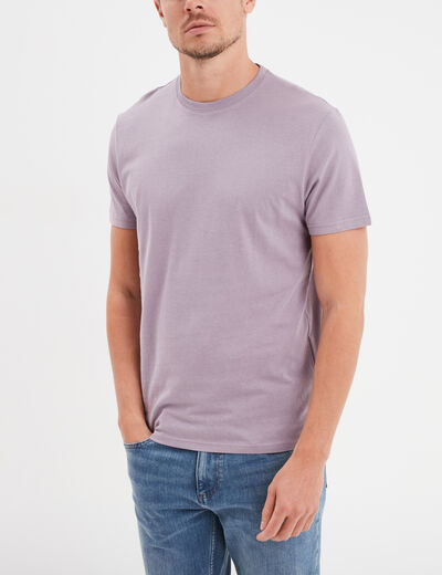 T-shirt en coton manches courtes parme homme