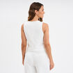 Veston sans manches blanc femme