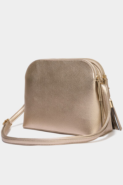 Sac en bandouli&egrave;re couleur or femme