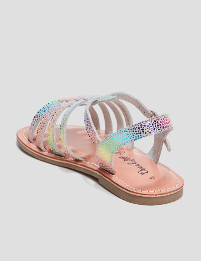 Sandales irisées en cuir Creeks multicolore fille