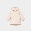 Parka imperm&eacute;able &agrave; capuche fourr&eacute;e bleu marine b&eacute;b&eacute; fille