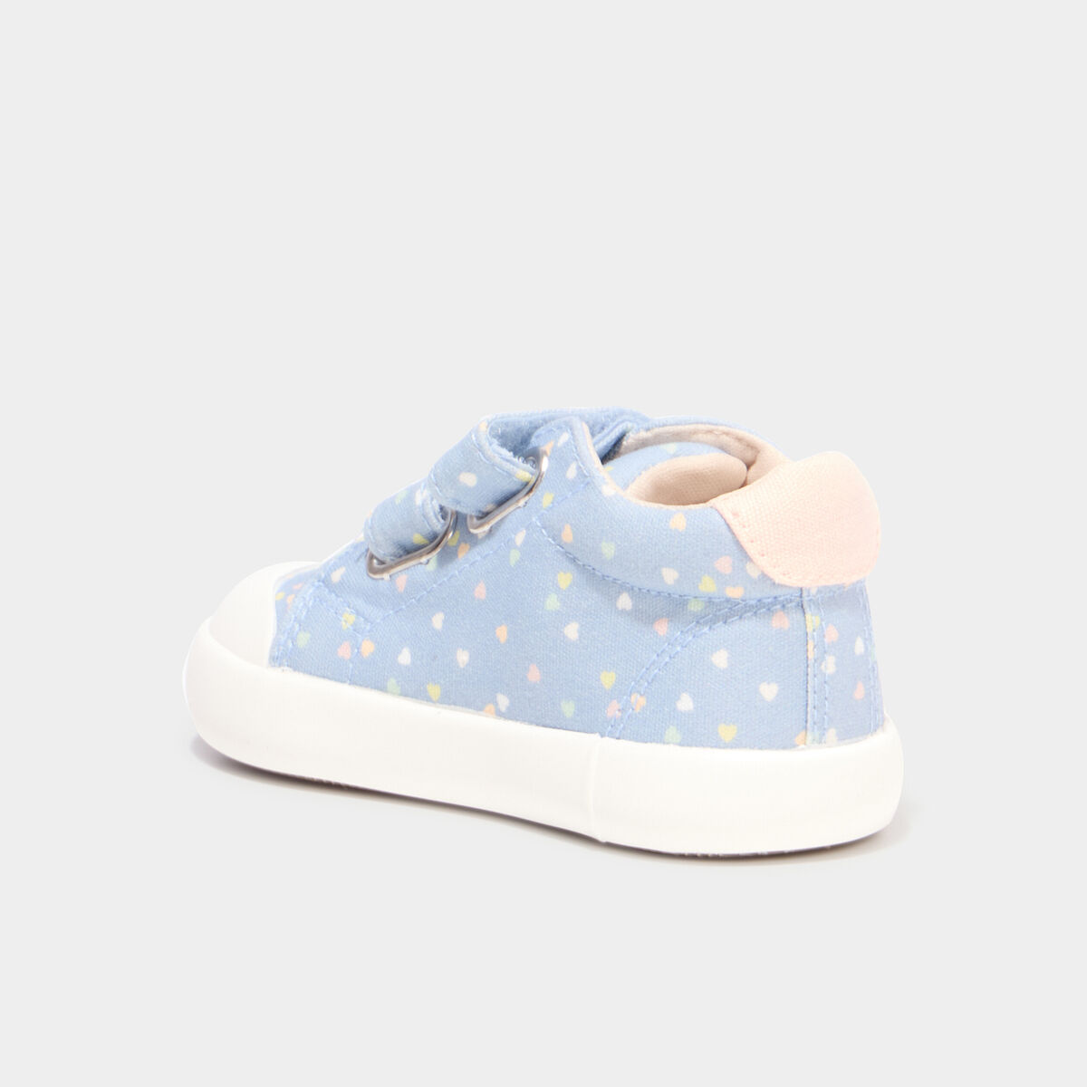 Baskets montantes scratchs bout renforc&eacute; bleu ciel b&eacute;b&eacute; fille