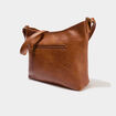 Sac en bandouli&egrave;re marron cognac femme
