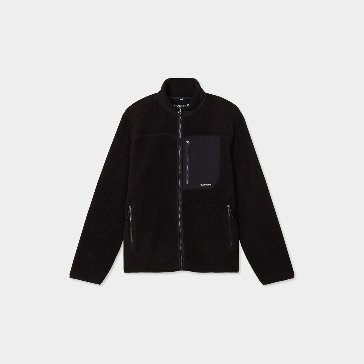 Gilet effet sherpa zippé noir homme