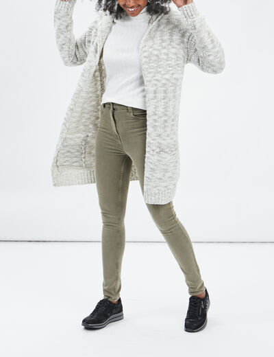 Gilet à capuche Creeks ecru femme