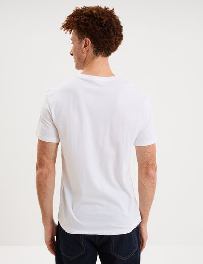 T-shirt manches courtes coton blanc homme