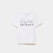T-shirt manches courtes coton Friends blanc femme