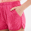 Short avec taille élastiquée rose fushia femme