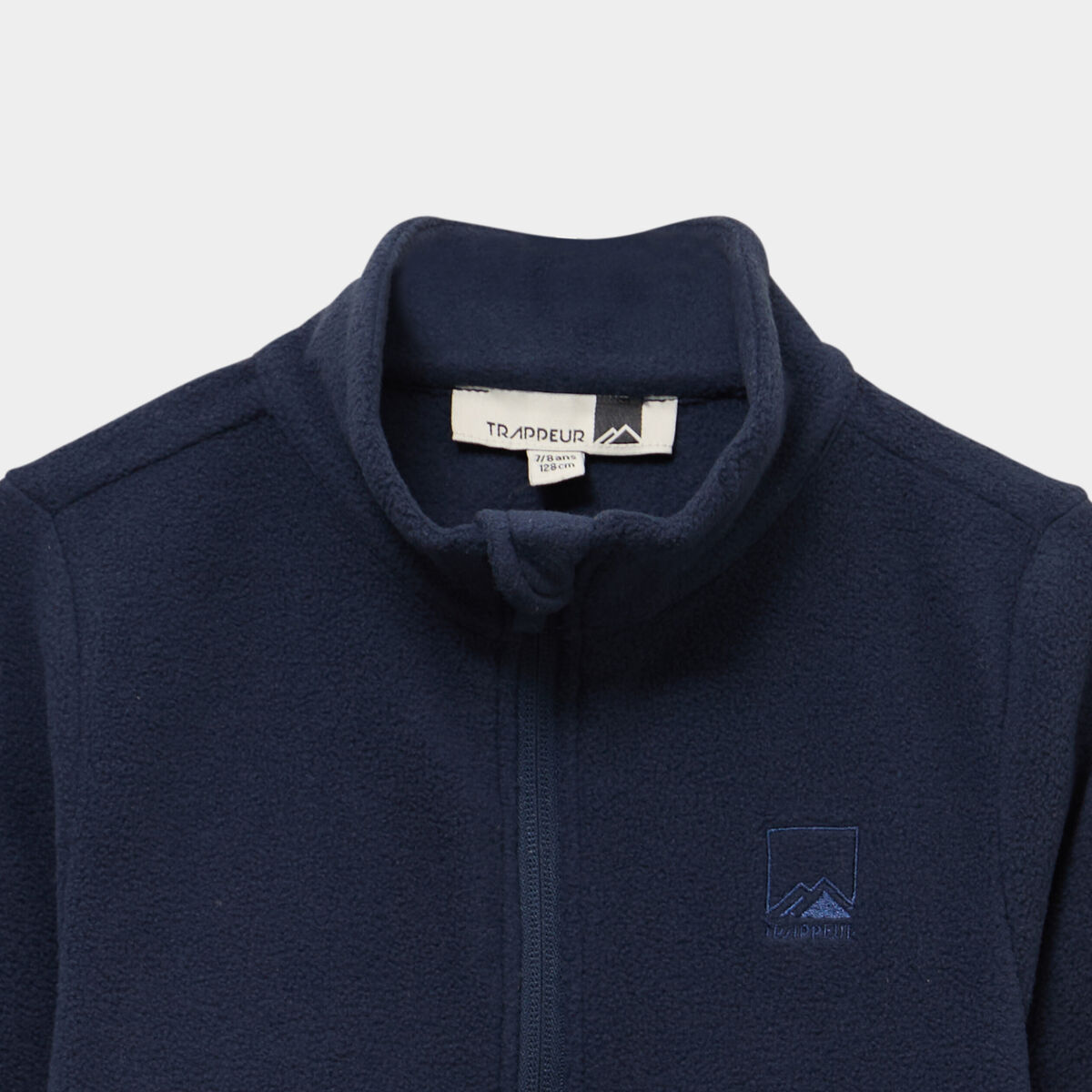 Sweat polaire col camionneur bleu marine mixte