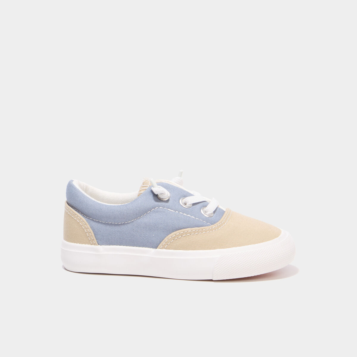 Tennis basses en toile bleu gar&ccedil;on