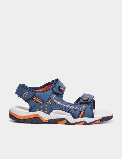 Sandales à scratchs Trappeur bleu garçon