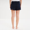 Bas de pyjama short détails dentelle bleu foncé femme