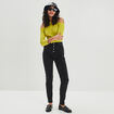 Jeans skinny taille haute Liberto denim noir femme