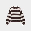 Pull col rond avec manches longues ecru femme