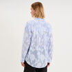 Chemise l&eacute;g&egrave;re brod&eacute;e manches longues blanc femme