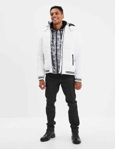 Sweat zippé à capuche Liberto gris homme
