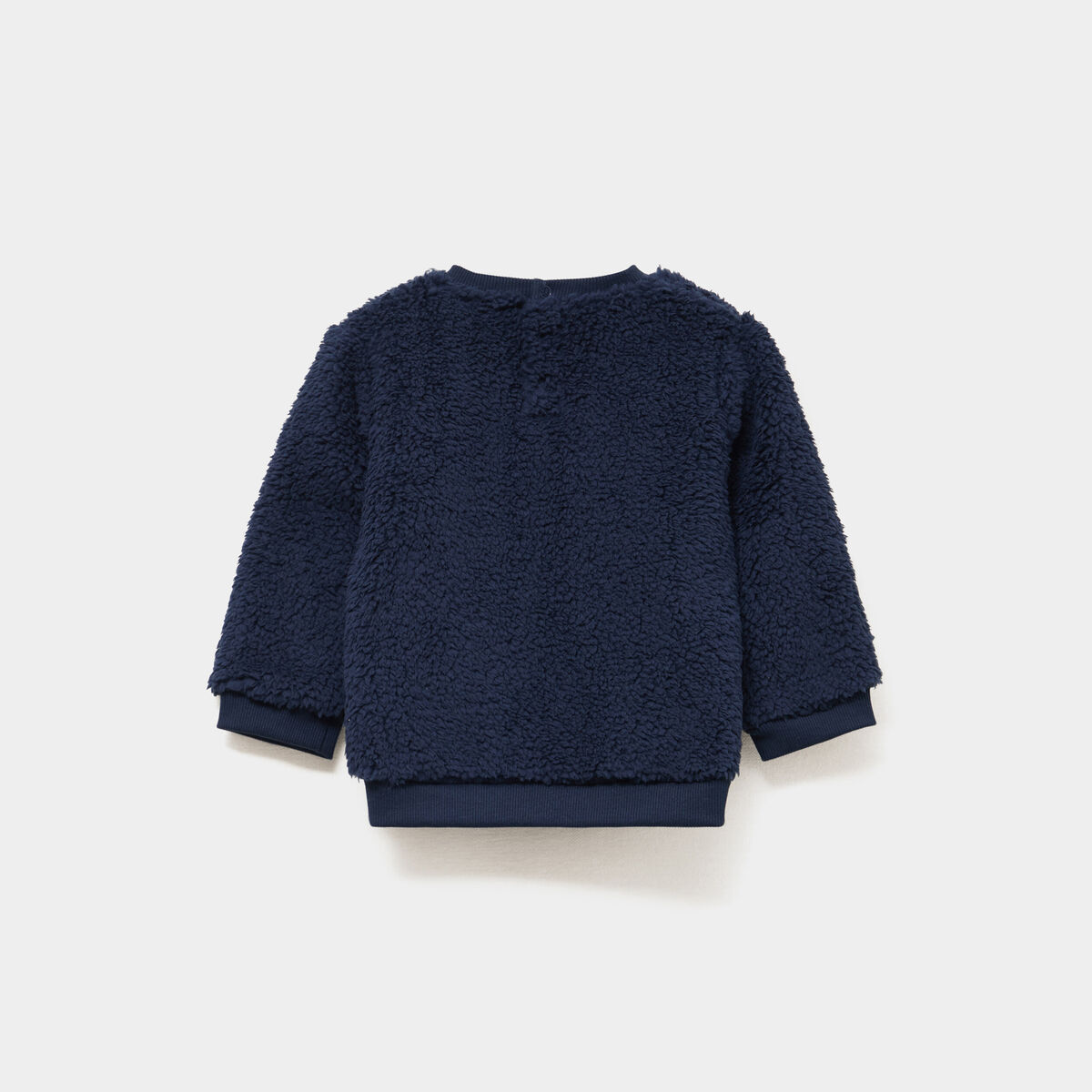 Ensemble de jogging sweat effet polaire bleu marine b&eacute;b&eacute; gar&ccedil;on