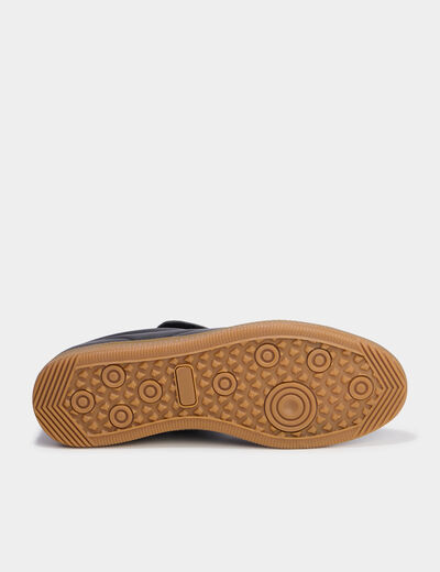 Tennis basses &agrave; lacets noir homme