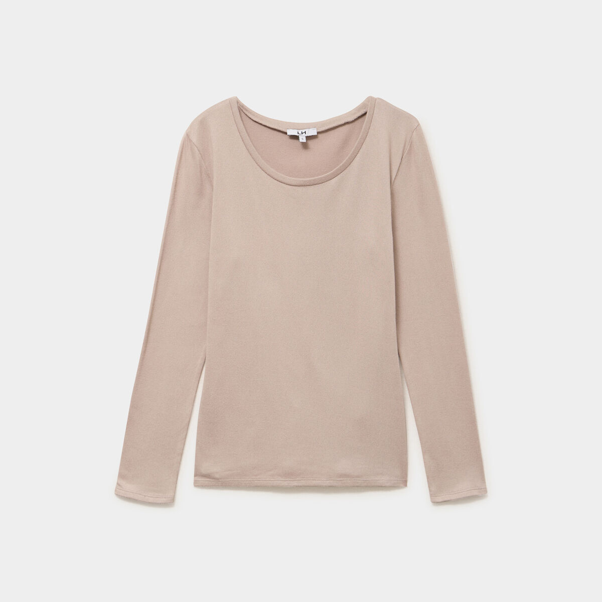 T-shirt thermique manches longues beige femme