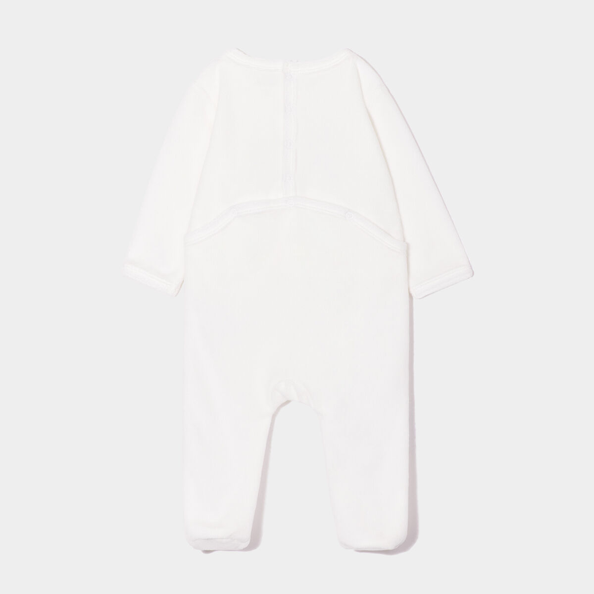 Dors-bien manches longues boutonné blanc bébé