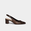 Escarpin slingback talon bloc femme multicolore femme