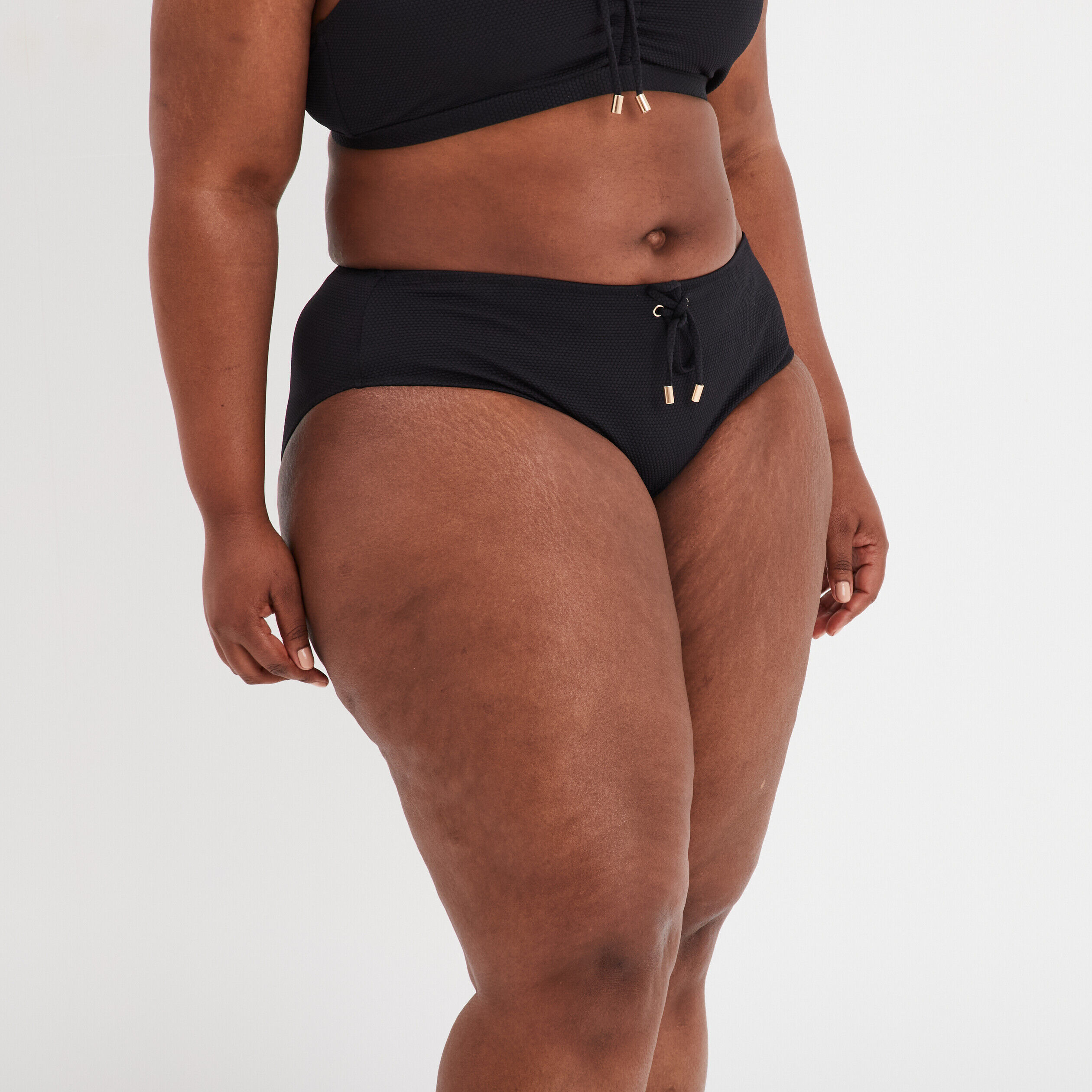 Bas de maillot de bain noir femme grande taille WAMEA BEACH