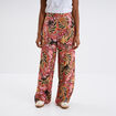 Pantalon large taille élastiquée multicolore femme