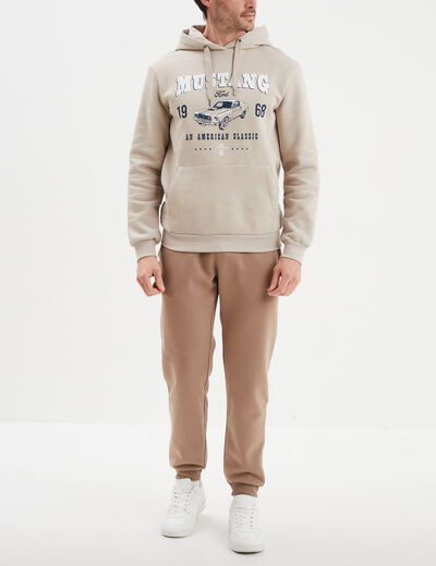 Sweat à capuche hoodie Mustang sable homme