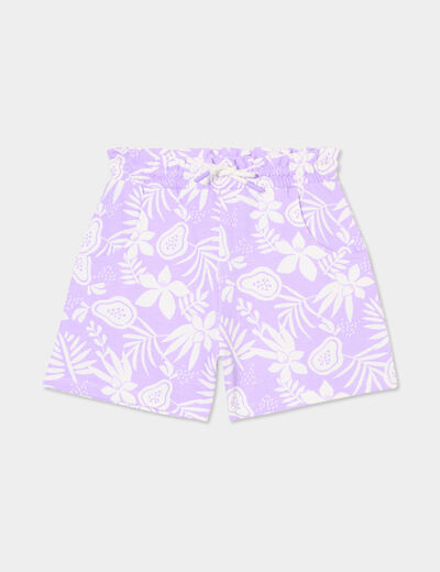 Short jogging slouchy parme fille