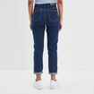 Jeans mom taille haute 7/8ème coton denim brut femme