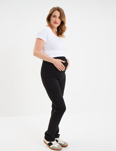Pantalon maternit&eacute; confort stretch noir femme maternit&eacute;
