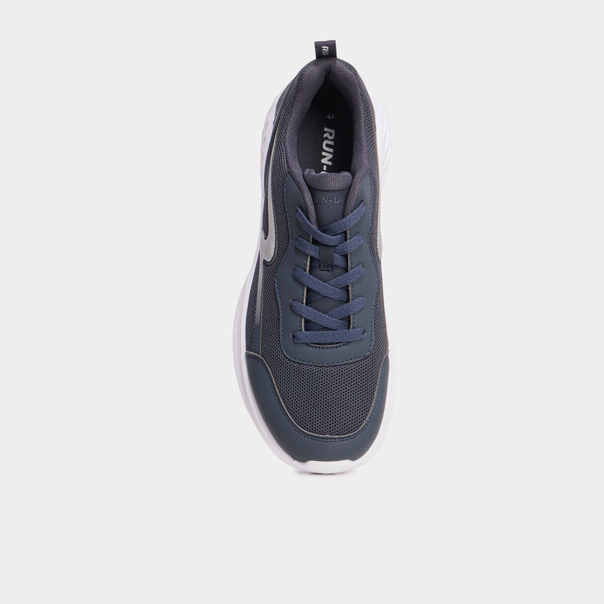 Baskets running &agrave; lacets bleu fonc&eacute; homme